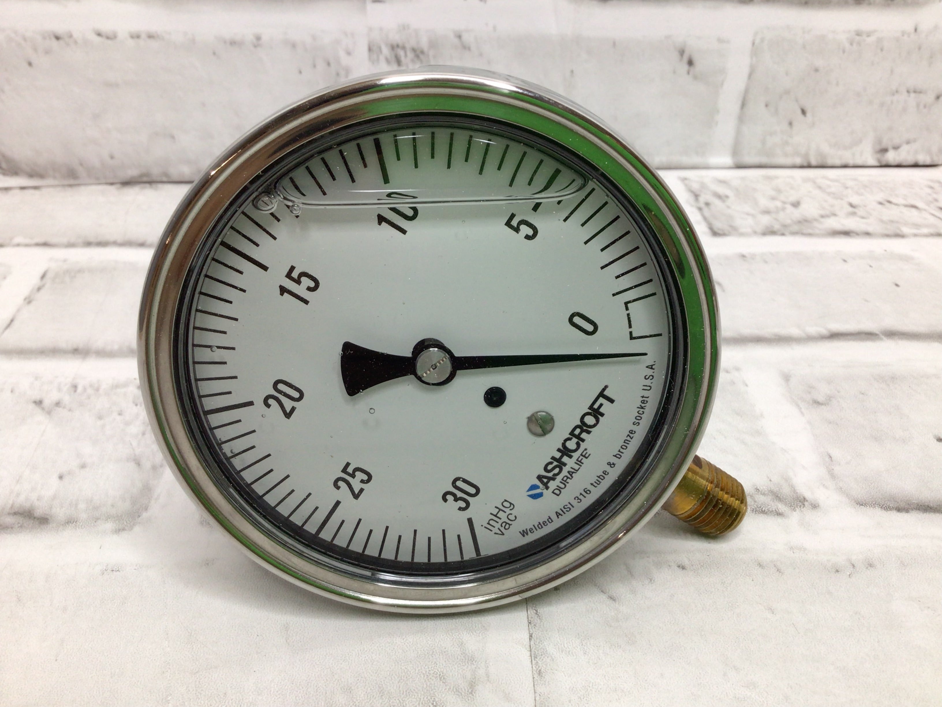ASHCROFT 351009AWL02LVAC Gauge,Vacuum,30in Hg VAC to 0,1009AWL (8136738996462)